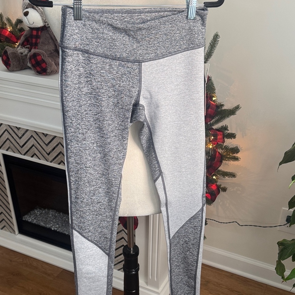 Zella Heather Gray and Light Gray Leggings